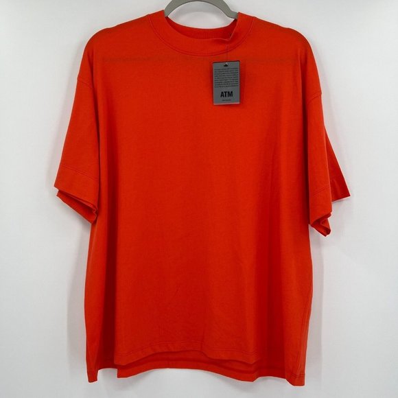 ATM Anthony Thomas Melillo Classic Jersey T-Shirt Oversize Tee Grenadine Red M/L - Picture 1 of 9